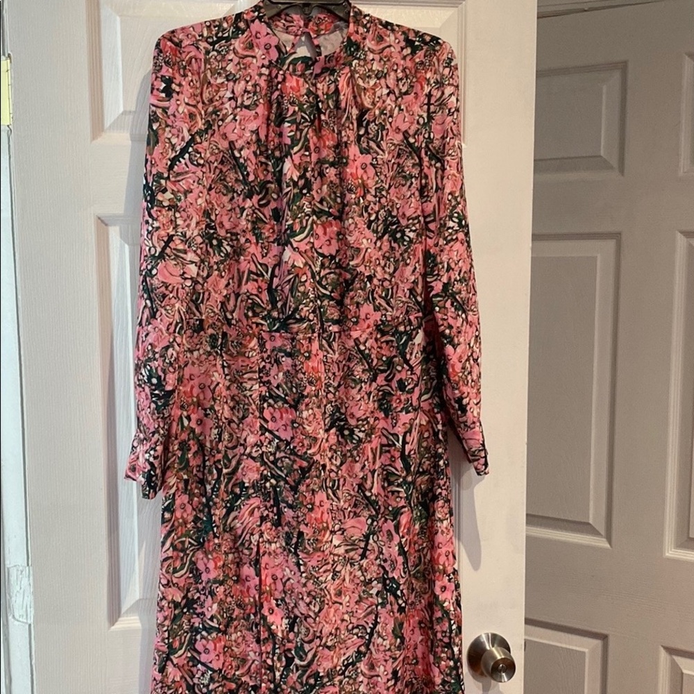 H&am Floral Print Mid Length Dress